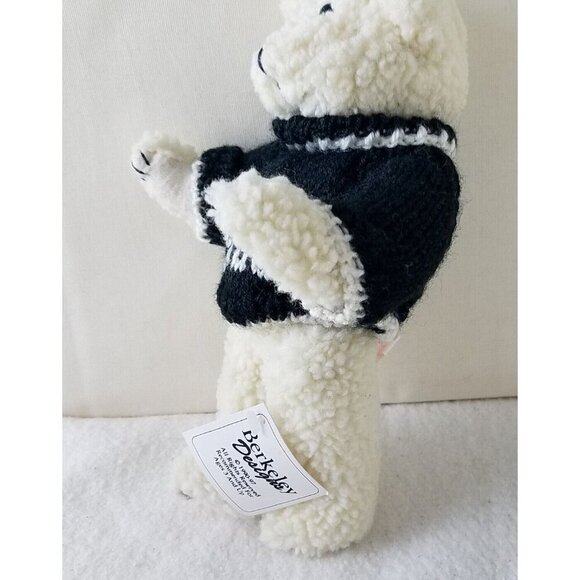 Berkeley Designs white plush Bear 5-Jointed with Boo blue Sweater‎ NWT 10" - Picture 7 of 13